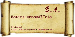 Batisz Annamária névjegykártya